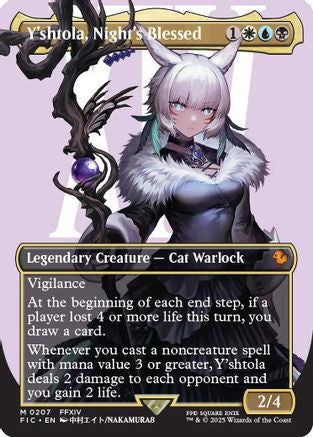 Y'shtola, Night's Blessed (Borderless)  [Foil]  (FIC-207) - [Commander: FINAL FANTASY] - Trinity Hobby