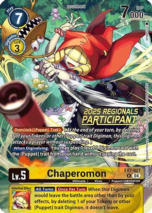 Chaperomon [EX7-027] (2025 Regionals Participant) [Digimon LIBERATOR Promos] - Trinity Hobby