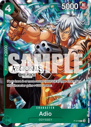 Adio (Regional Participation Pack 2025 Vol.1) (P-078) - [One Piece Promotion Cards] - Trinity Hobby