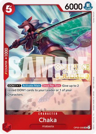 Chaka (Judge Pack Vol. 5) (OP05-008) - [One Piece Promotion Cards] Foil - Trinity Hobby