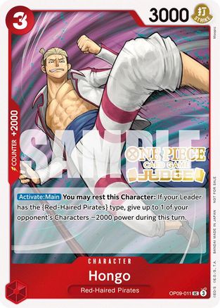 Hongo (Judge Pack Vol. 5) (OP09-011) - [One Piece Promotion Cards] Foil - Trinity Hobby