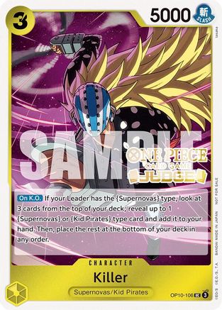 Killer (Judge Pack Vol. 5) (OP10-106) - [One Piece Promotion Cards] Foil - Trinity Hobby