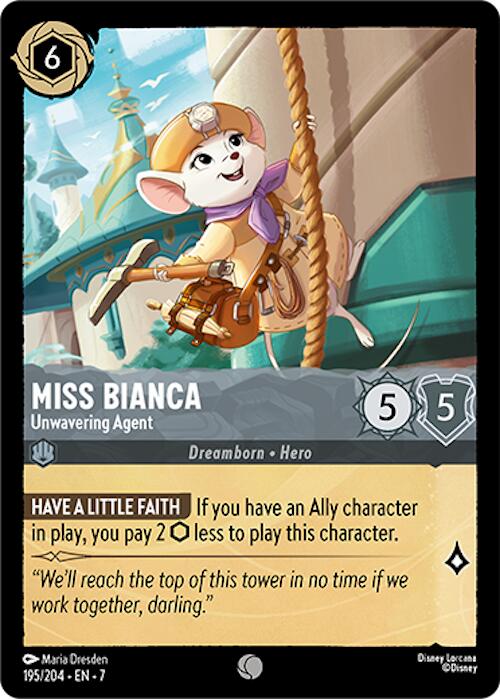 Miss Bianca - Unwavering Agent (195/204) [Archazia's Island] - Trinity Hobby