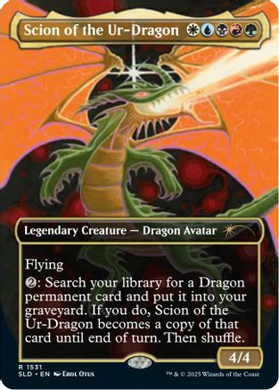 Scion of the Ur-Dragon (Rainbow Foil) (-1531) - [Secret Lair Drop Series] Foil - Trinity Hobby