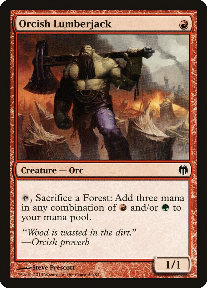 Orcish Lumberjack [Duel Decks: Heroes vs. Monsters] - Trinity Hobby
