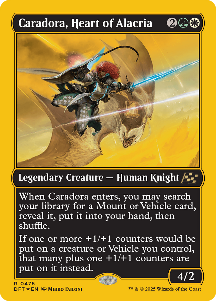 Caradora, Heart of Alacria (First-Place Foil) [Aetherdrift] - Trinity Hobby