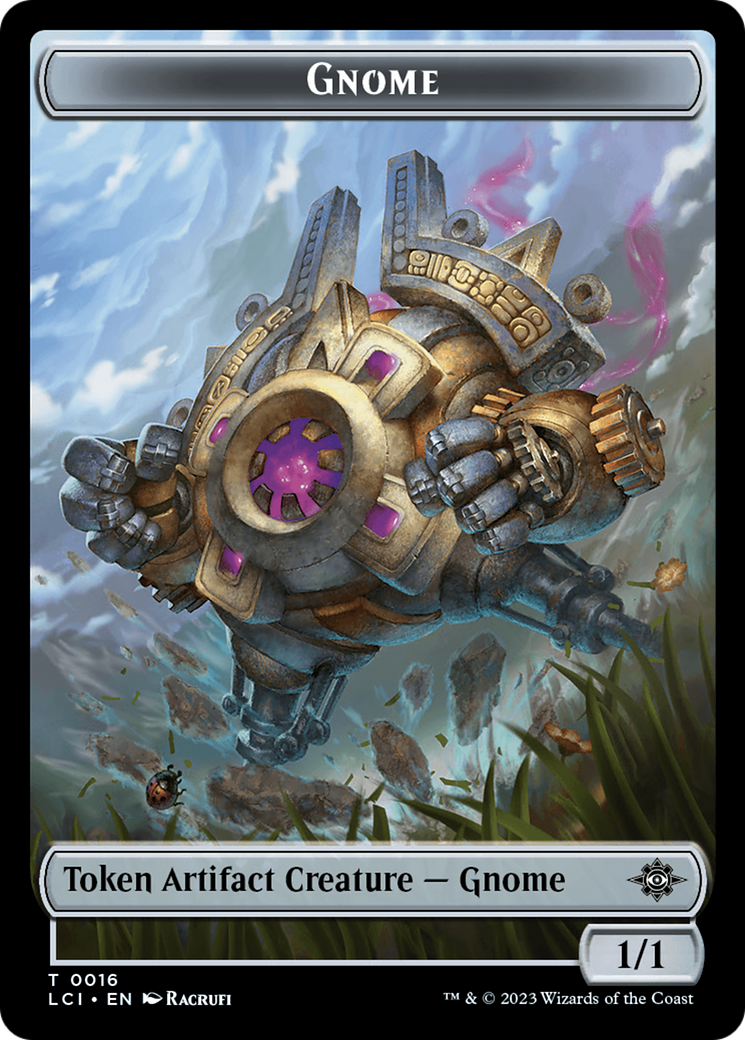 Gnome // Dinosaur (0009) Double-Sided Token [The Lost Caverns of Ixalan Tokens] - Trinity Hobby