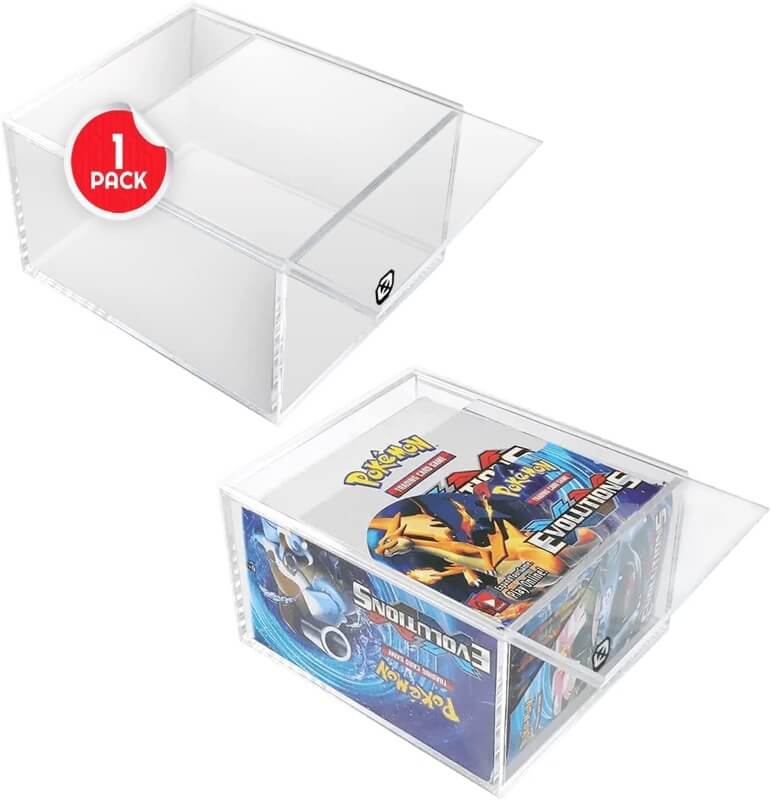 Evoretro ACRYLIC PROTECTOR POKEMON Booster Box WITH  SLIDING LID ANTI-UV 4.0MM (Copy) - Trinity Hobby