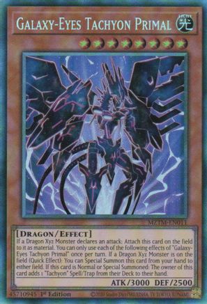Galaxy-Eyes Tachyon Primal (Collector's Rare) [MZTM-EN011] Collector's Rare - Trinity Hobby