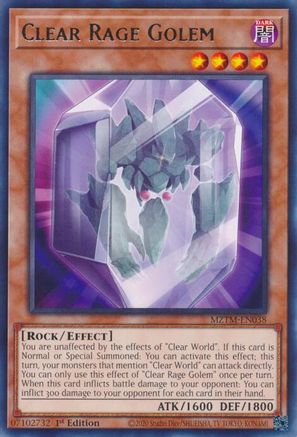 Clear Rage Golem [MZTM-EN038] Rare - Trinity Hobby