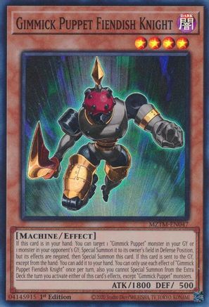 Gimmick Puppet Fiendish Knight [MZTM-EN047] Super Rare - Trinity Hobby