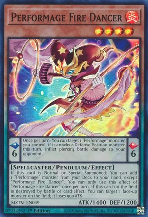 Performage Fire Dancer [MZTM-EN049] Super Rare - Trinity Hobby