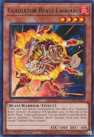 Gladiator Beast Laquari [MZTM-EN067] Rare - Trinity Hobby