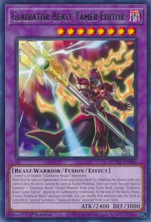Gladiator Beast Tamer Editor [MZTM-EN086] Rare - Trinity Hobby