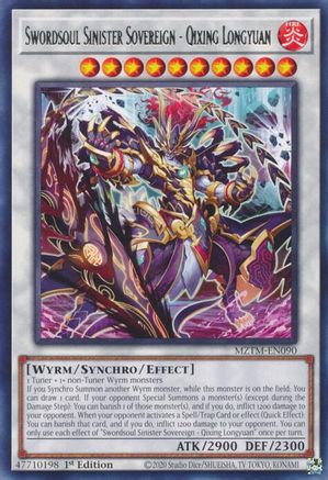 Swordsoul Sinister Sovereign - Qixing Longyuan [MZTM-EN090] Rare - Trinity Hobby