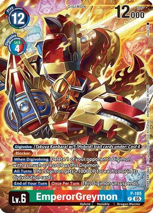 EmperorGreymon [P-185] (BT-21: Illustration Celebration Pack) [World Convergence] - Trinity Hobby
