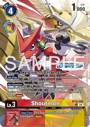 Shoutmon [BT19-008] (Ultimate Cup 25-26 Season 1) [Release Special Booster Ver.2.5 Promos] - Trinity Hobby