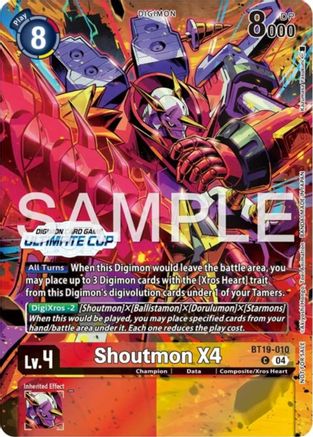 Shoutmon X4 (Ultimate Cup 25-26 Season 1) (BT19-010) - [Release Special Booster 2.5] Foil - Trinity Hobby