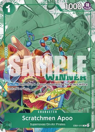 Scratchmen Apoo (Winner Pack 2025 Vol. 2) (EB01-015) - [One Piece Promotion Cards] Foil - Trinity Hobby