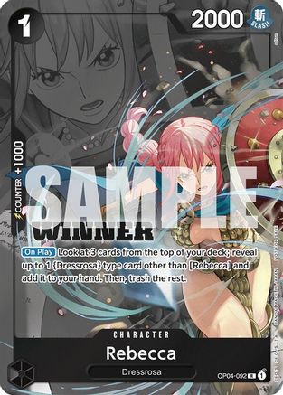 Rebecca (Winner Pack 2025 Vol. 2) (OP04-092) - [One Piece Promotion Cards] Foil - Trinity Hobby