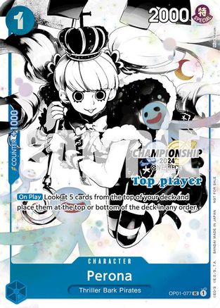 Perona (Championship 2024 Top Player Pack Vol. 2) (OP01-077) - [One Piece Promotion Cards] Foil - Trinity Hobby
