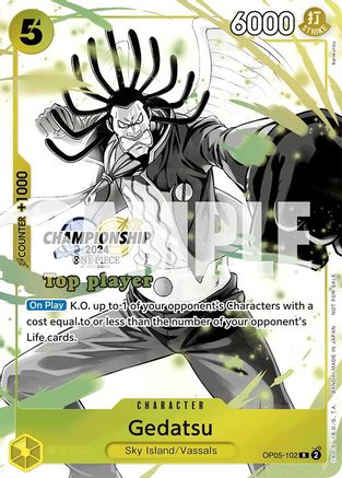 Gedatsu (Championship 2024 Top Player Pack Vol. 2) (OP05-102) - [One Piece Promotion Cards] Foil - Trinity Hobby