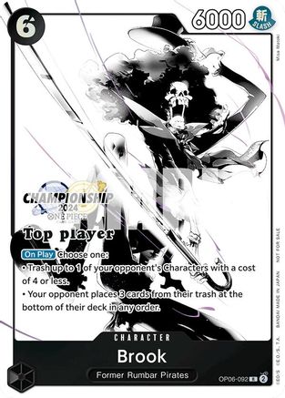 Brook (Championship 2024 Top Player Pack Vol. 2) (OP06-092) - [One Piece Promotion Cards] Foil - Trinity Hobby