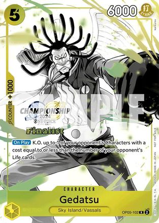 Gedatsu (Championship 2024 Finalist Card Set Vol. 2) (OP05-102) - [One Piece Promotion Cards] Foil - Trinity Hobby
