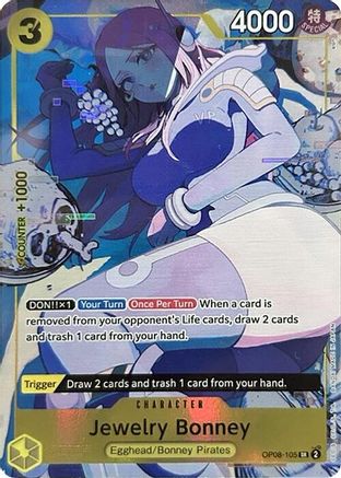 Jewelry Bonney (Illustration Box EX) (OP08-105) - [One Piece Promotion Cards] Foil - Trinity Hobby