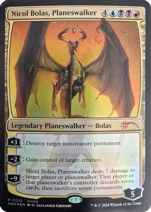 Nicol Bolas, Planeswalker (UMP-010) - [Unique and Miscellaneous Promos] Foil - Trinity Hobby