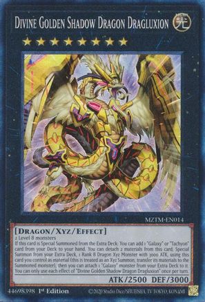 Divine Golden Shadow Dragon Dragluxion (Collector's Rare) [MZTM-EN014] Collector's Rare - Trinity Hobby