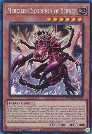 Merciless Scorpion of Serket (Collector's Rare) [MZTM-EN002] Ultra Rare - Trinity Hobby