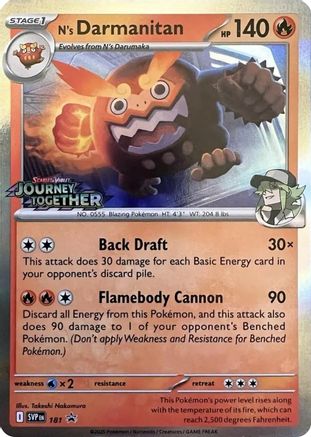 N's Darmanitan (Prerelease) - (181) Holofoil [SV Scarlet & Violet Promo Cards] - Trinity Hobby