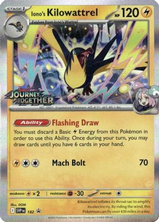 Iono's Kilowattrel (Prerelease) [Scarlet & Violet: Black Star Promos] - Trinity Hobby
