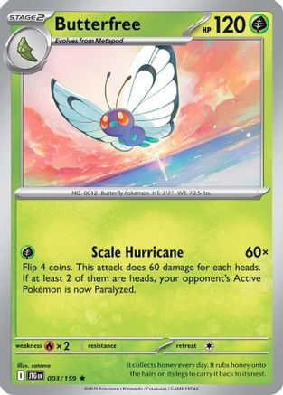 Butterfree  - (003/159) Reverse Holofoil [SV09 Journey Together] - Trinity Hobby