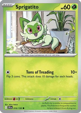 Sprigatito  - (016/159) Reverse Holofoil [SV09 Journey Together] - Trinity Hobby
