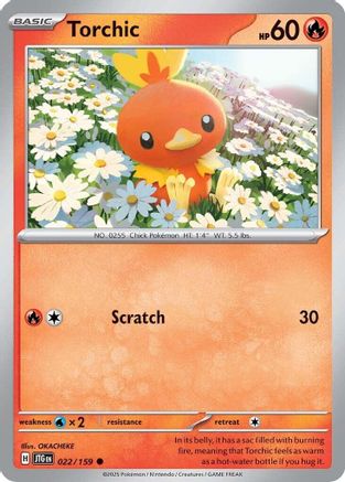 Torchic  - (022/159) Reverse Holofoil [SV09 Journey Together] - Trinity Hobby