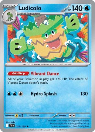 Ludicolo  - (037/159) Holofoil [SV09 Journey Together] - Trinity Hobby