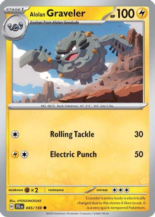 Alolan Graveler  - (045/159) Reverse Holofoil [SV09 Journey Together] - Trinity Hobby