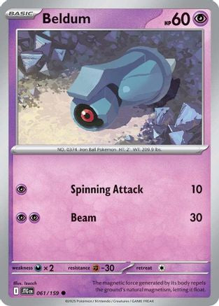 Beldum  - (061/159) Reverse Holofoil [SV09 Journey Together] - Trinity Hobby