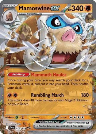 Mamoswine ex - 079/159  - (079/159) Holofoil [SV09 Journey Together] - Trinity Hobby