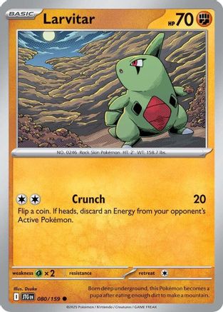 Larvitar  - (080/159) Reverse Holofoil [SV09 Journey Together] - Trinity Hobby