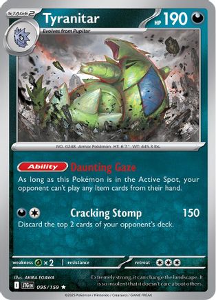 Tyranitar  - (095/159) Reverse Holofoil [SV09 Journey Together] - Trinity Hobby