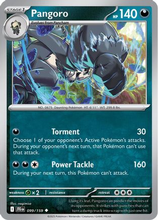 Pangoro  - (099/159) Reverse Holofoil [SV09 Journey Together] - Trinity Hobby
