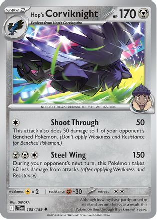 Hop's Corviknight  - (108/159)  [SV09 Journey Together] - Trinity Hobby