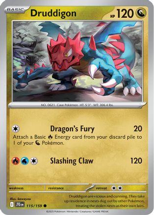 Druddigon  - (115/159) Reverse Holofoil [SV09 Journey Together] - Trinity Hobby