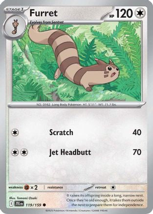 Furret - 119/159  - (119/159) Reverse Holofoil [SV09 Journey Together] - Trinity Hobby