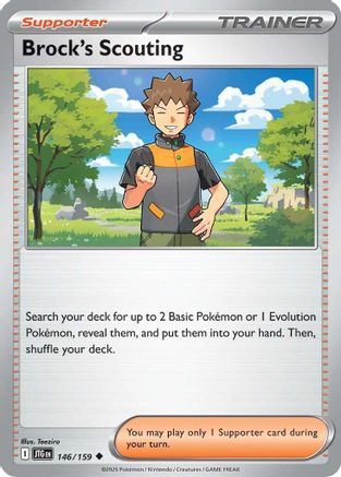 Brock's Scouting - 146/159  - (146/159) Reverse Holofoil [SV09 Journey Together] - Trinity Hobby