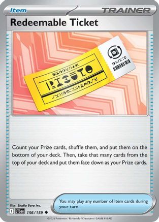 Redeemable Ticket  - (156/159)  [SV09 Journey Together] - Trinity Hobby