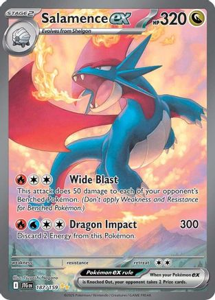 Salamence ex - 187/159  - (187/159) Holofoil [SV09 Journey Together] - Trinity Hobby